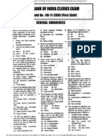 SBI Clerks Previous Paper (Completely Solved)