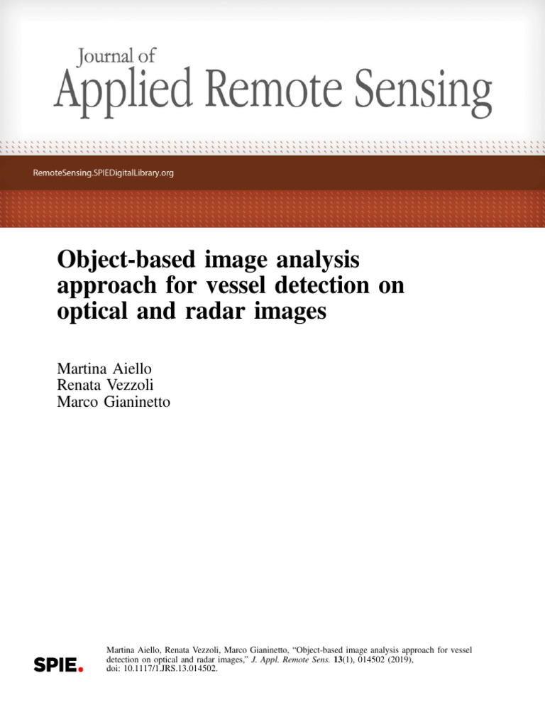 014502_1 | PDF | Image Segmentation | Remote Sensing