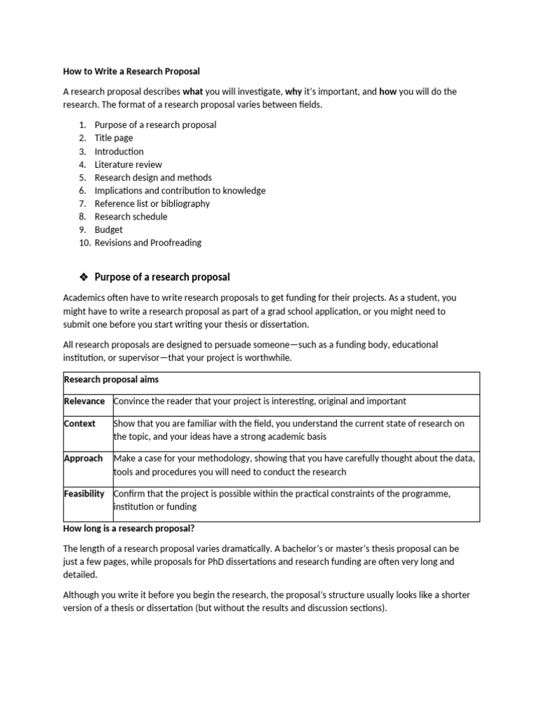 3 How To Write A Research Proposal | PDF | Methodology | Thesis