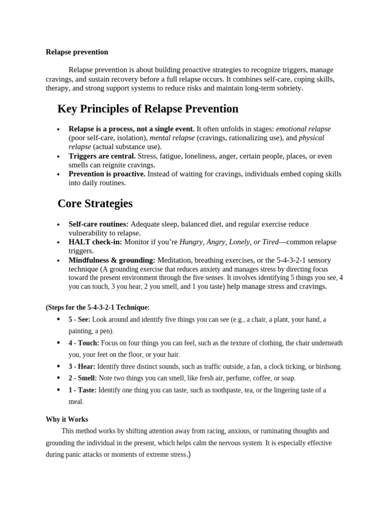 Relapse Prevention Refined | PDF | Cognitive Behavioral Therapy | Relapse