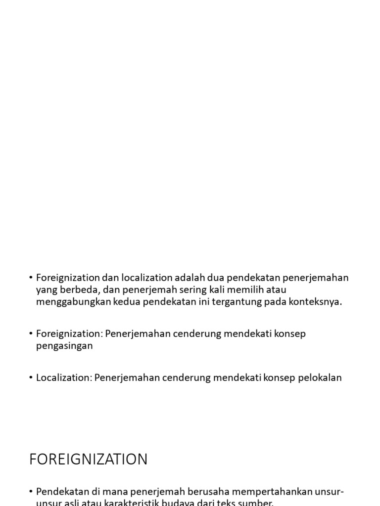 contoh tugas foreignization localization. | PDF