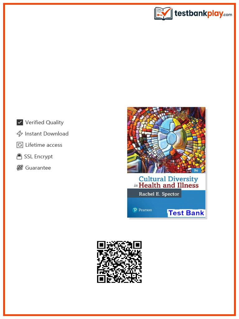 Cultural Diversity in Health and Illness 9th Edition Spector Test Bank ...