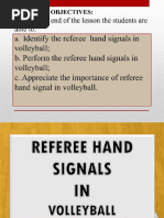 Official Volleyball Hand Signals Guide | PDF | Volleyball | Hand