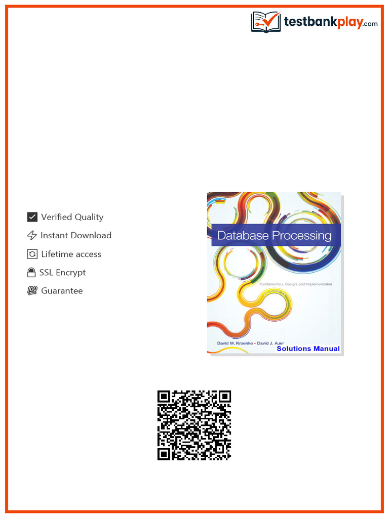 Database Processing Fundamentals Design and Implementation 13th Edition ...