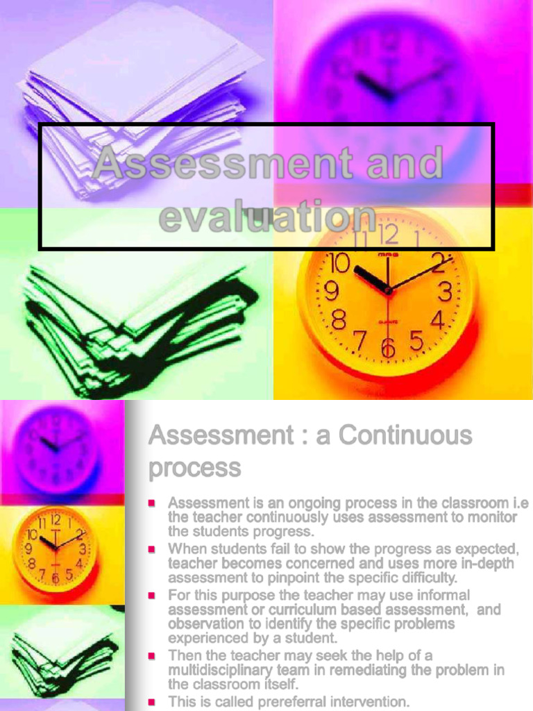 Assessment and evaluation | PDF