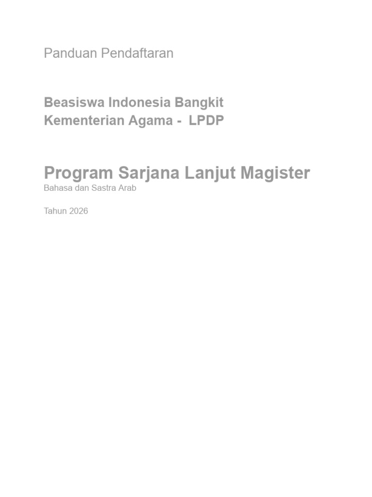 S1 Beasiswa PSLM | PDF