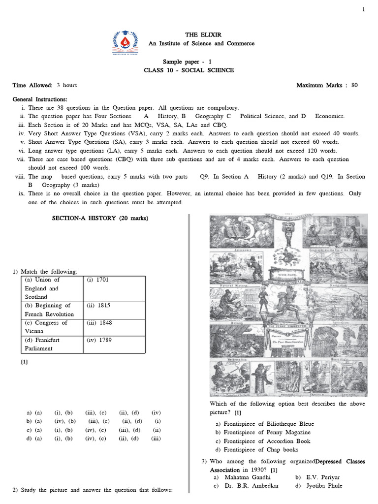 10th Sst Sample Paper-01 | PDF