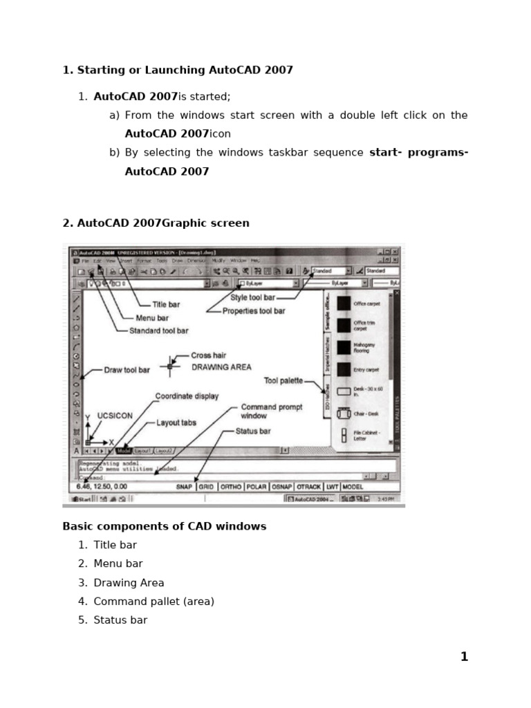 Autocad Notes | PDF | Window (Computing) | Auto Cad