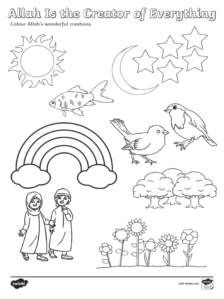 Ar Ise 33 Allahs Wonderful Creations Coloring Pages Ver 5 | PDF