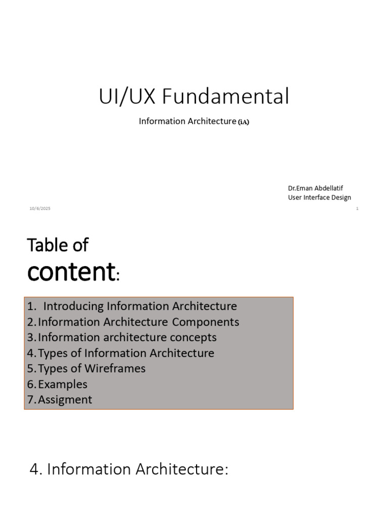 03 Lecture IA Wireframes UI | PDF