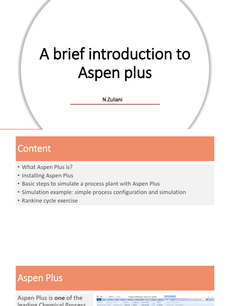 Introduction to Aspen Plus Rev03 | PDF | Turbine | Water