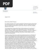 Download SLU Law Dean Annette Clark Resignation Announcement to Faculty Staff 8-8-2012 by nextSTLcom SN102368276 doc pdf