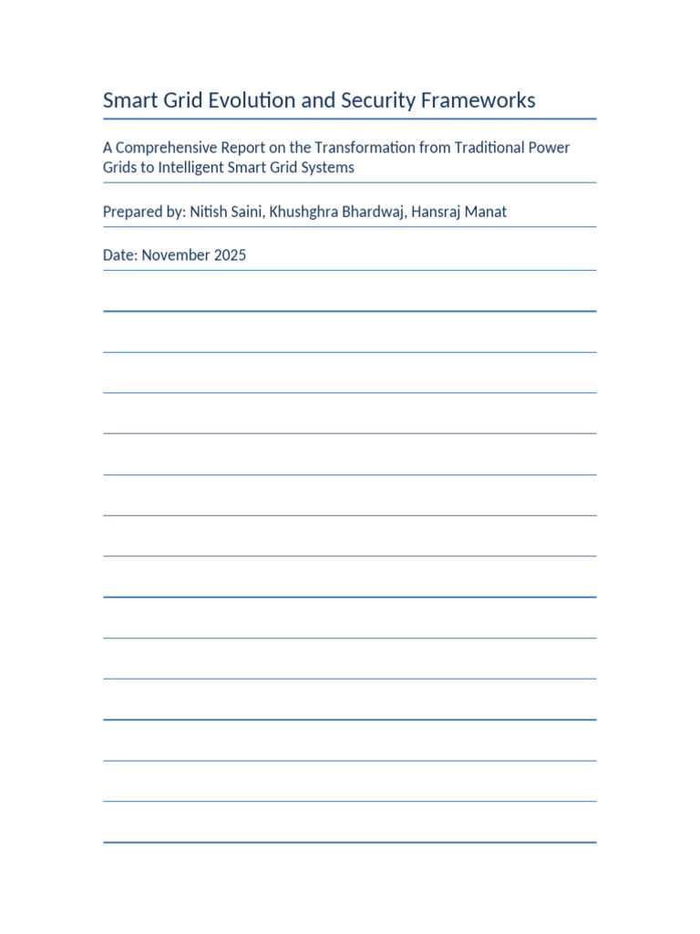 Smart Grid Evolution and Security Frameworks Expanded Report Final1 ...