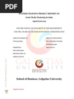 Download Summer Training Project Report On Social media Marketing in India by Kanti nath Banerjee SN102368510 doc pdf