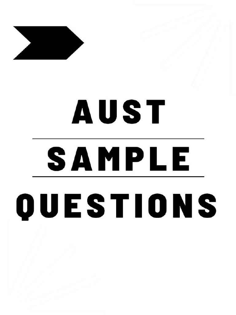 AUST-SAMPLE-QUESTION | PDF