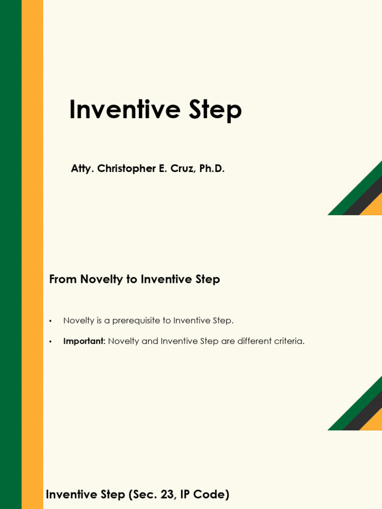 LMGPROT Inventive Step | PDF | Prior Art | Glossary Of Patent Law Terms