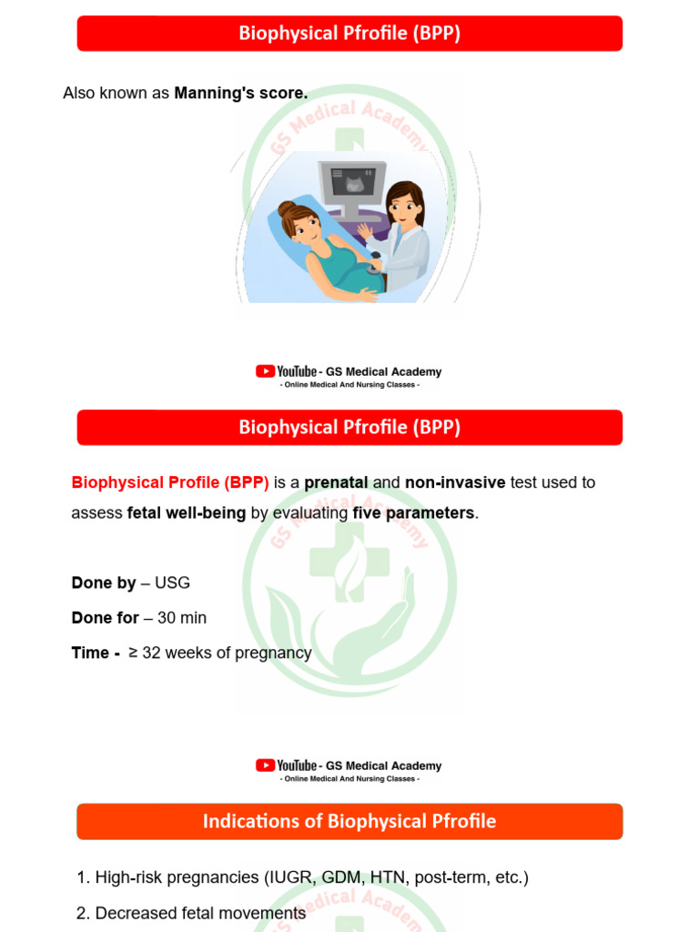 Biophysical Profile Score | PDF