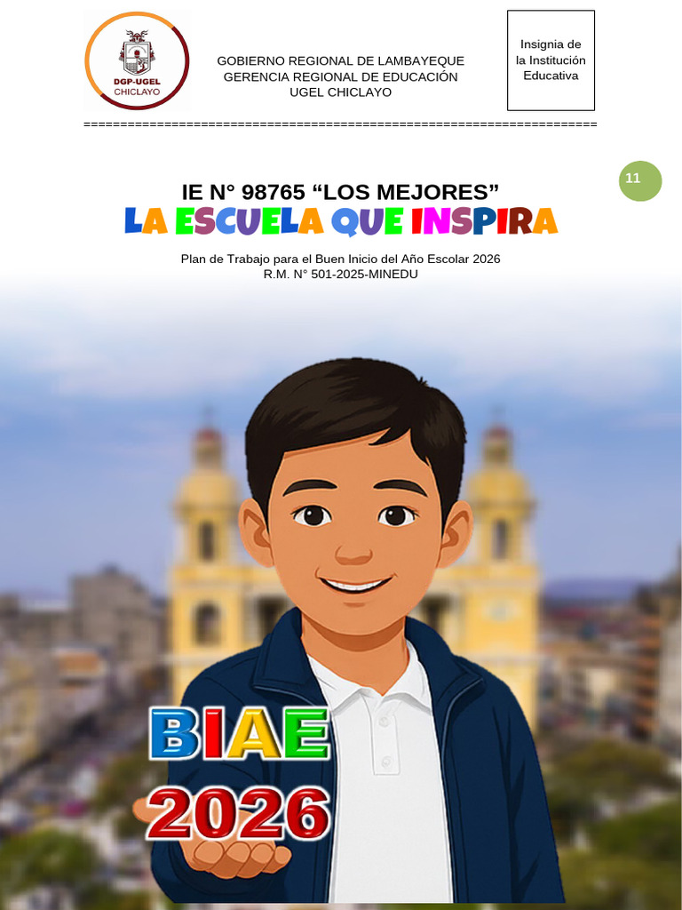 Plan de Trabajo Biae 2026 - Ie | PDF