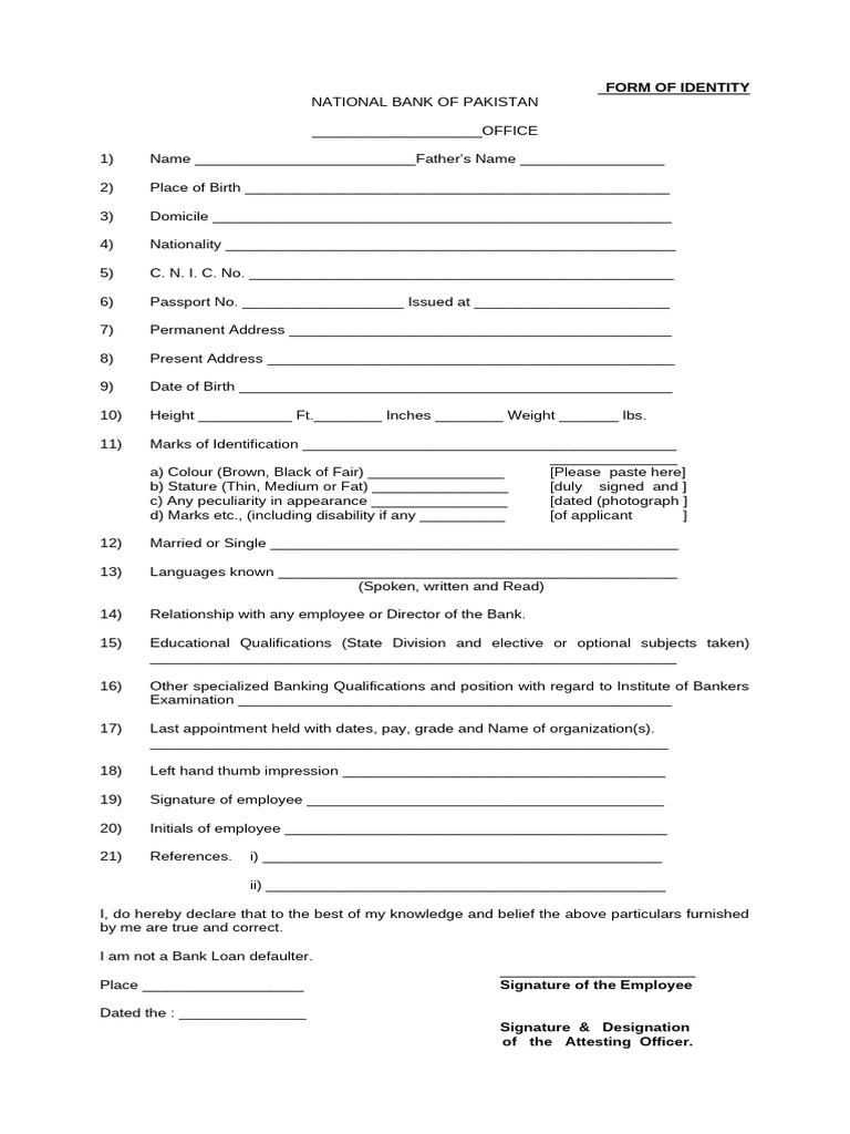 5.Form of Identity | PDF