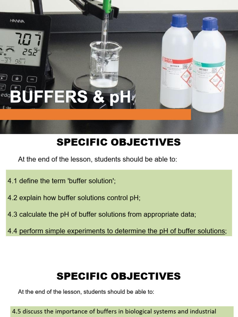 lesson 6 Buffer solutions scribd | PDF