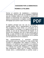 PEDIMOS LA PALABRA- Declaración FINAL