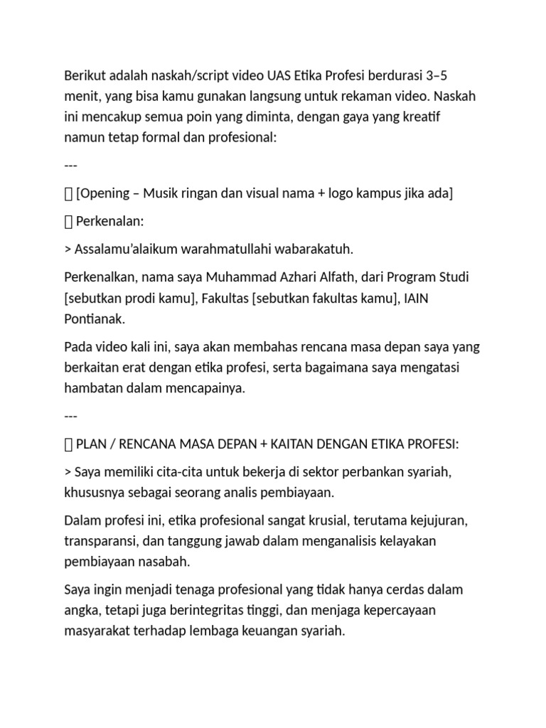 Naskah Video | PDF