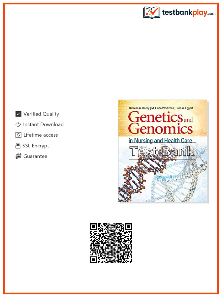 Genetics and Genomics in Nursing and Health Care 2nd Edition Beery Test ...