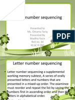 Letter Number Sequencing