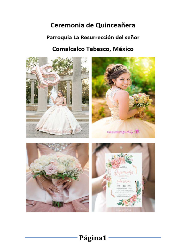 Ceremonia de Quinceañera | PDF | eucaristía | Bautismo