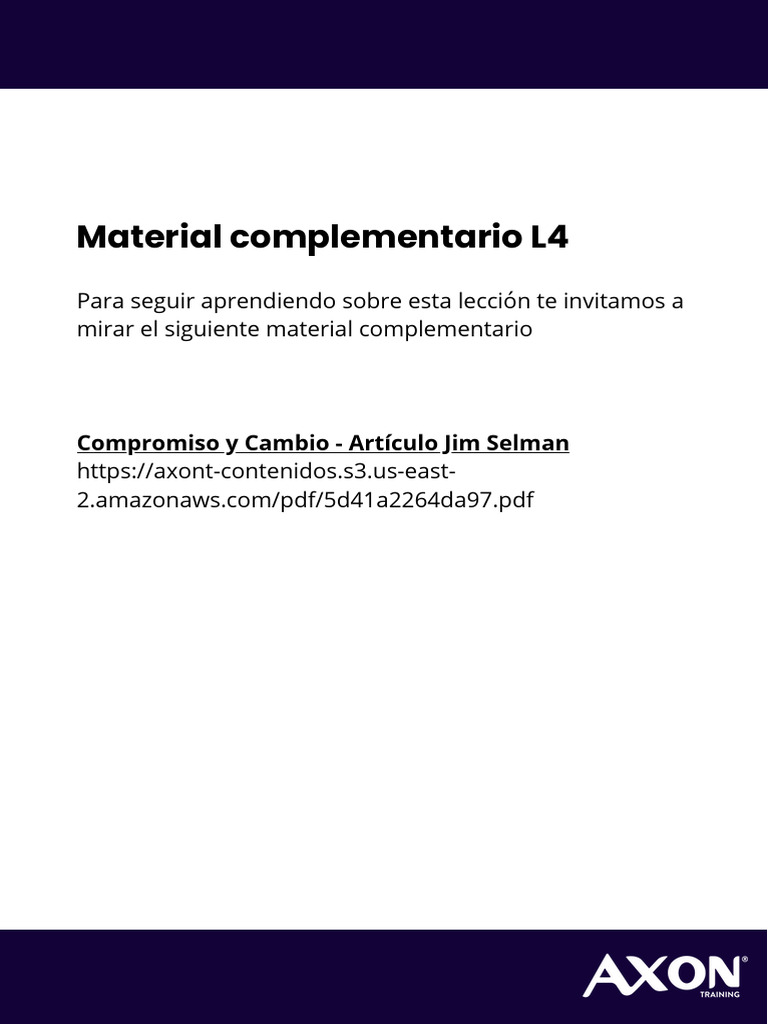Compromiso - Material Complementario | PDF
