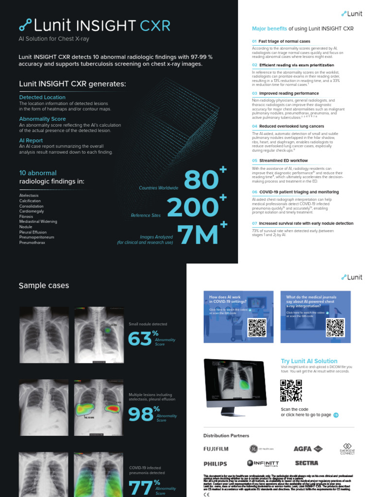 Lunit_INSIGHT CXR_One pager (2) | PDF | Radiology | Diseases And Disorders