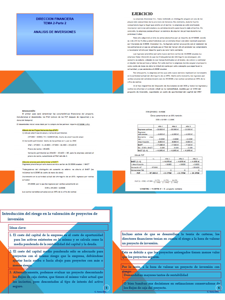 Tema 2-Parte 2 Analisis de Inversiones | PDF | Tasa interna de retorno ...