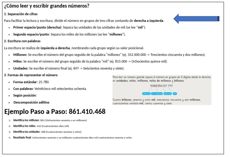 Cómo Leer y Escribir Grandes Números | PDF