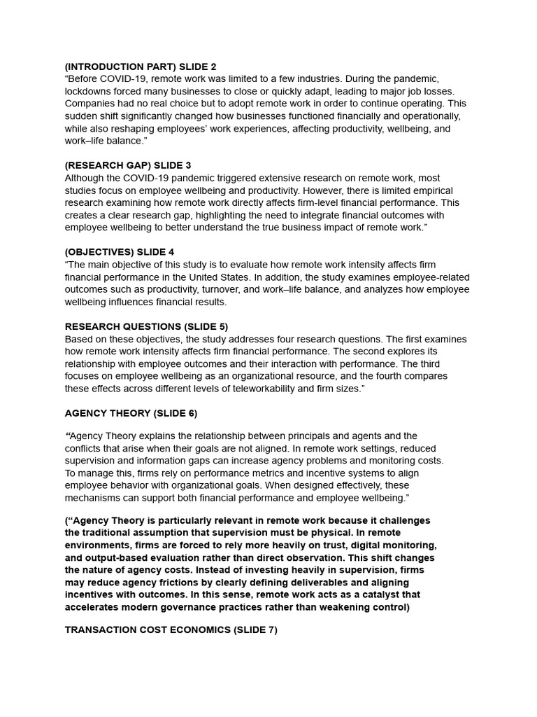 Script For Thesis Defence | PDF | Well Being | Economies