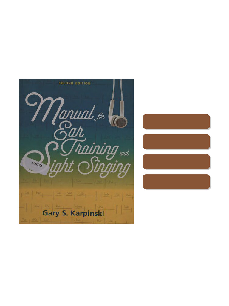 Manual for Ear Training and Sight Singing 2nd Edition Gary S Karpinski full chapters | PDF