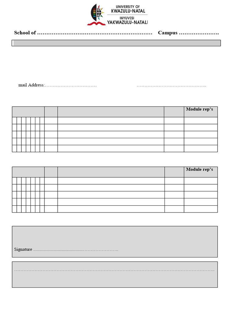 Change of Curriculum Form 2025 | PDF
