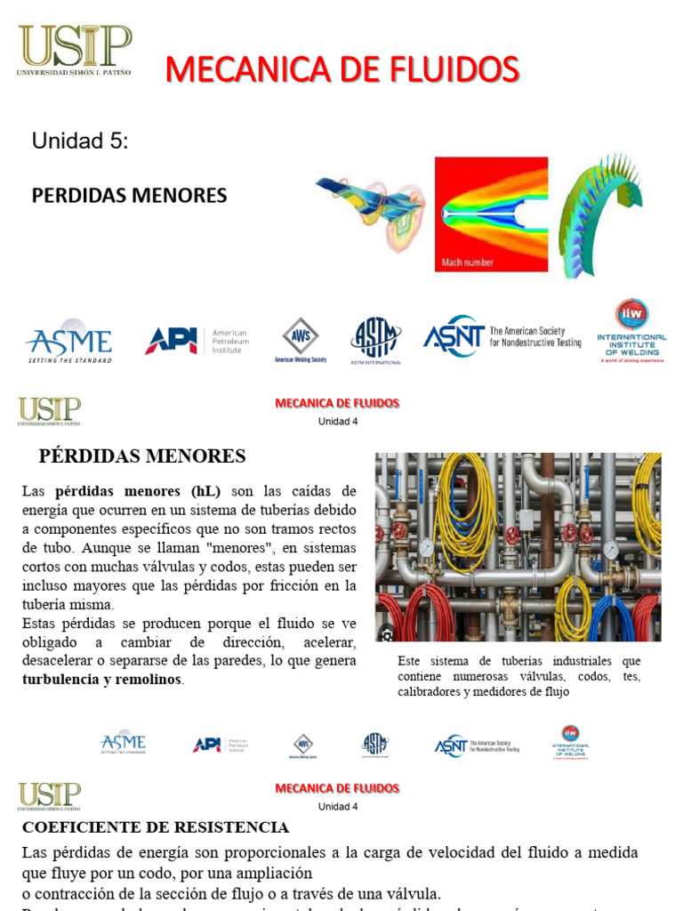 5 MECANICA DE LOS FLUIDOS Unidad 5 Usip | PDF | Arrastrar (Física ...