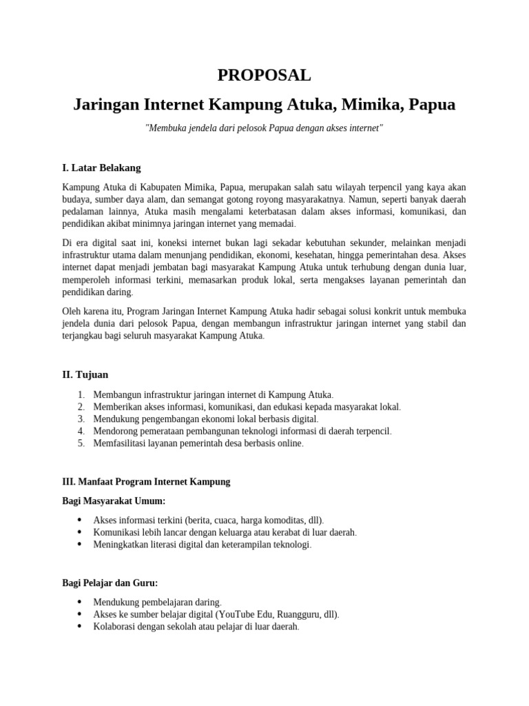 Proposal Atuka | PDF