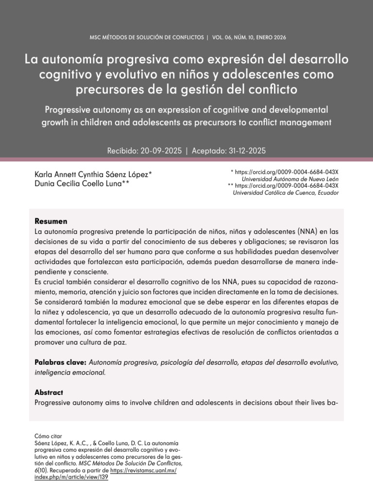 Revista+MSC+ +Métodos+de+Solución+de+Conflictos+ +Vol.+06,+Núm+10,+2026 ...