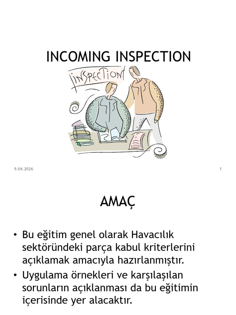 Incoming Inspection Eğitim | PDF