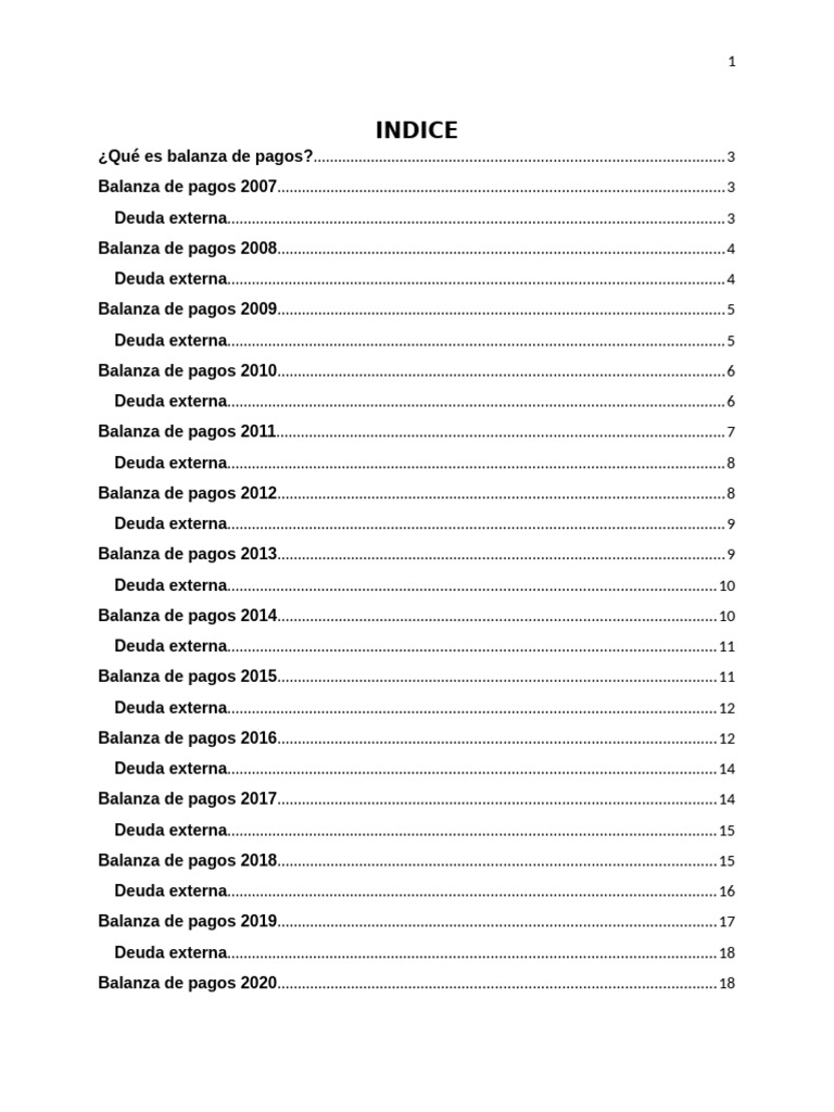 Balanza de Pagos | PDF | Balance presupuestario del gobierno | Balance ...