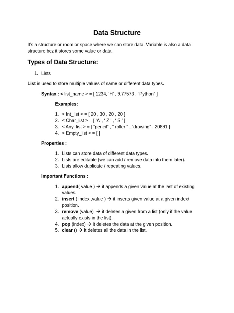 Data Structures | PDF