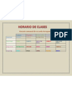 Horario Semanal de Escuela Aeropuerto