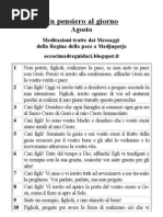 Un pensiero al giorno - Agosto 2012 