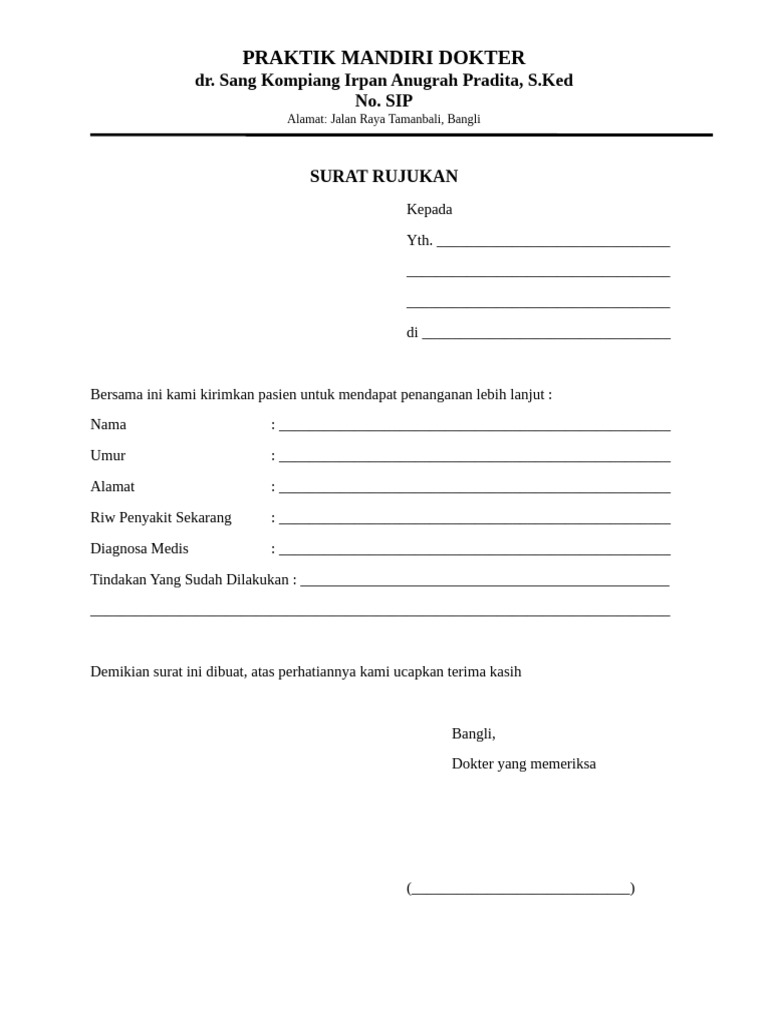 Surat Rujukan | PDF