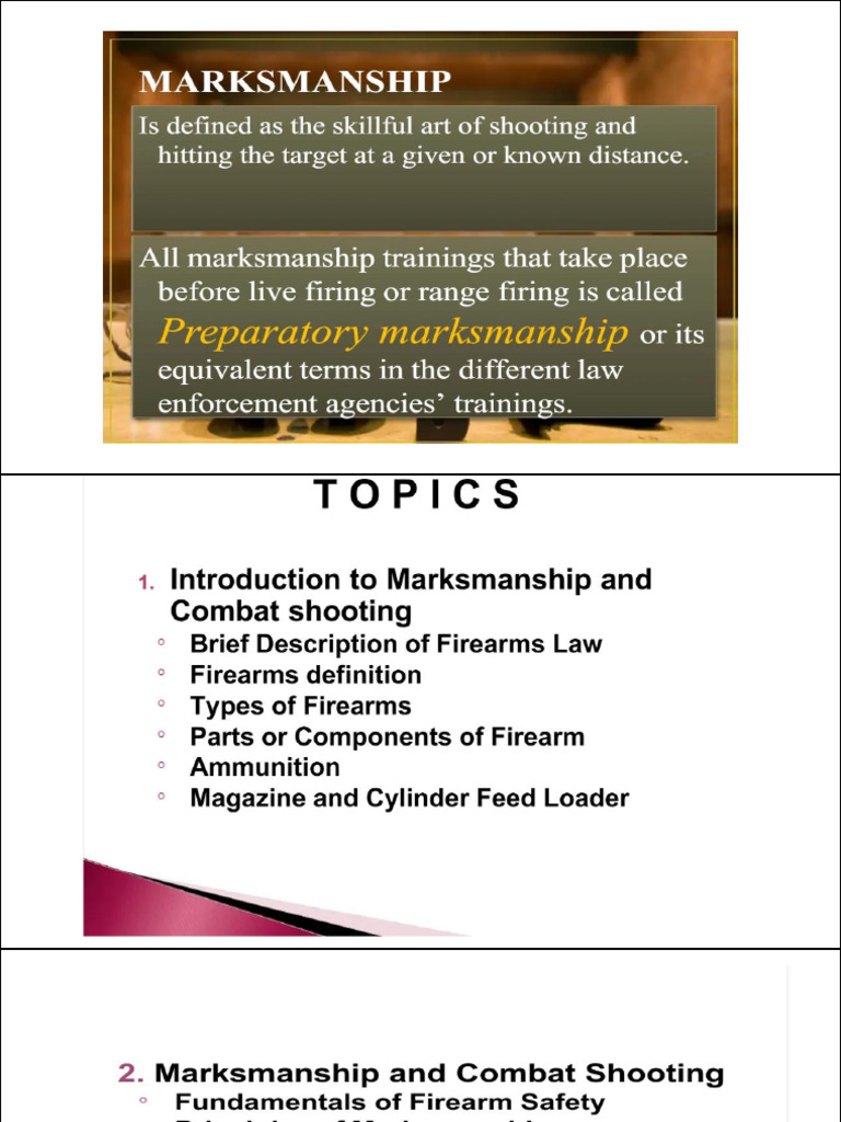 Fundamentals of Marksmanship | PDF