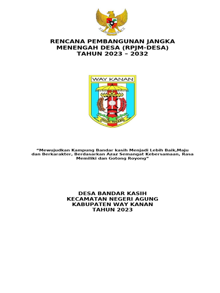 RPJM Cover | PDF