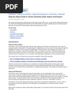 Download Active Directory Bulk Import and Export by Siyad Siddique SN1023884 doc pdf