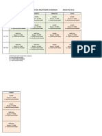 Horario de Anatomia Humana I Agosto 2012-II 25ago2012