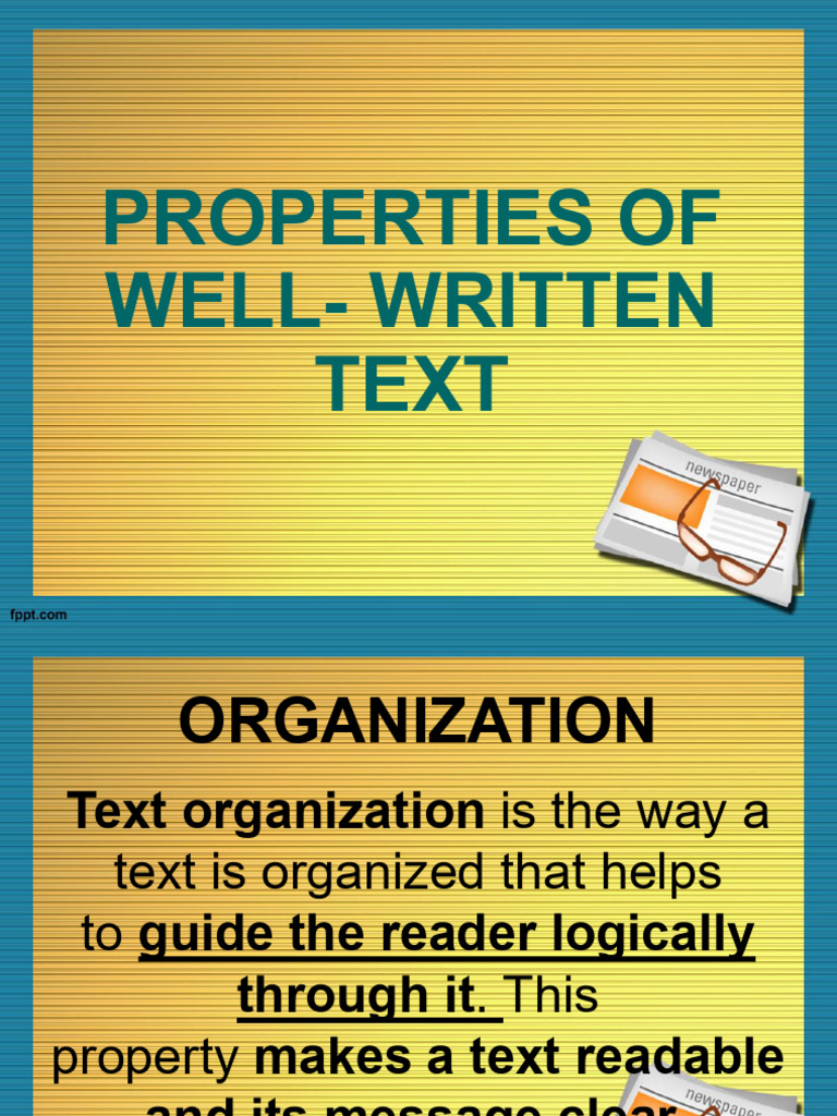 UNDERSTANDING TEXT ORGANIZATION | PDF